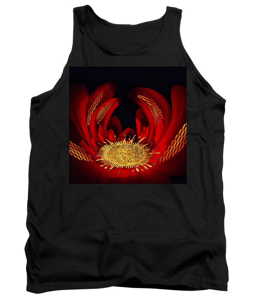 Abstract Art Tank Top featuring the digital art Future Flora by Canessa Thomas