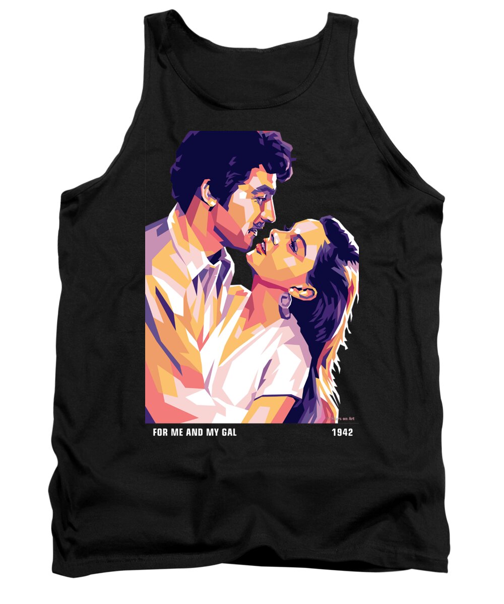Gene Kelly Tank Top featuring the digital art Gene Kelly and Judy Garland by Movie World Posters