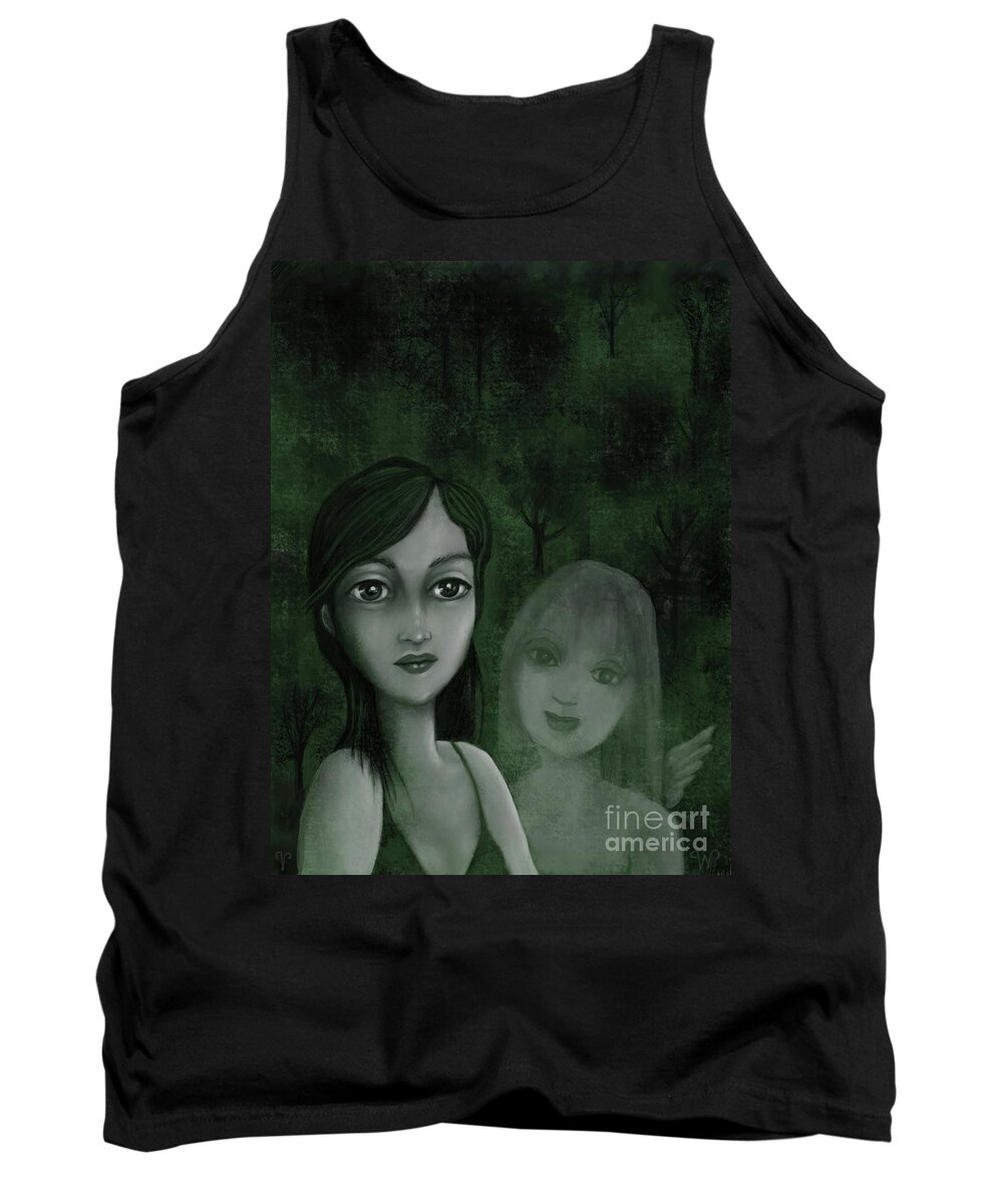Woman Tank Top featuring the digital art Guardian Angel by Valerie White
