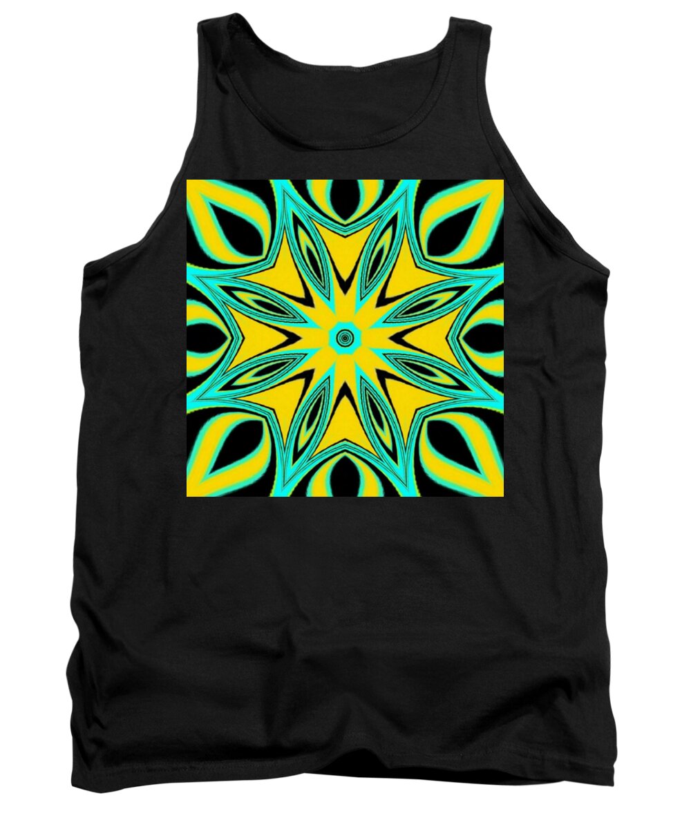 Black Tank Top featuring the digital art Happiness Pop by Designs By L