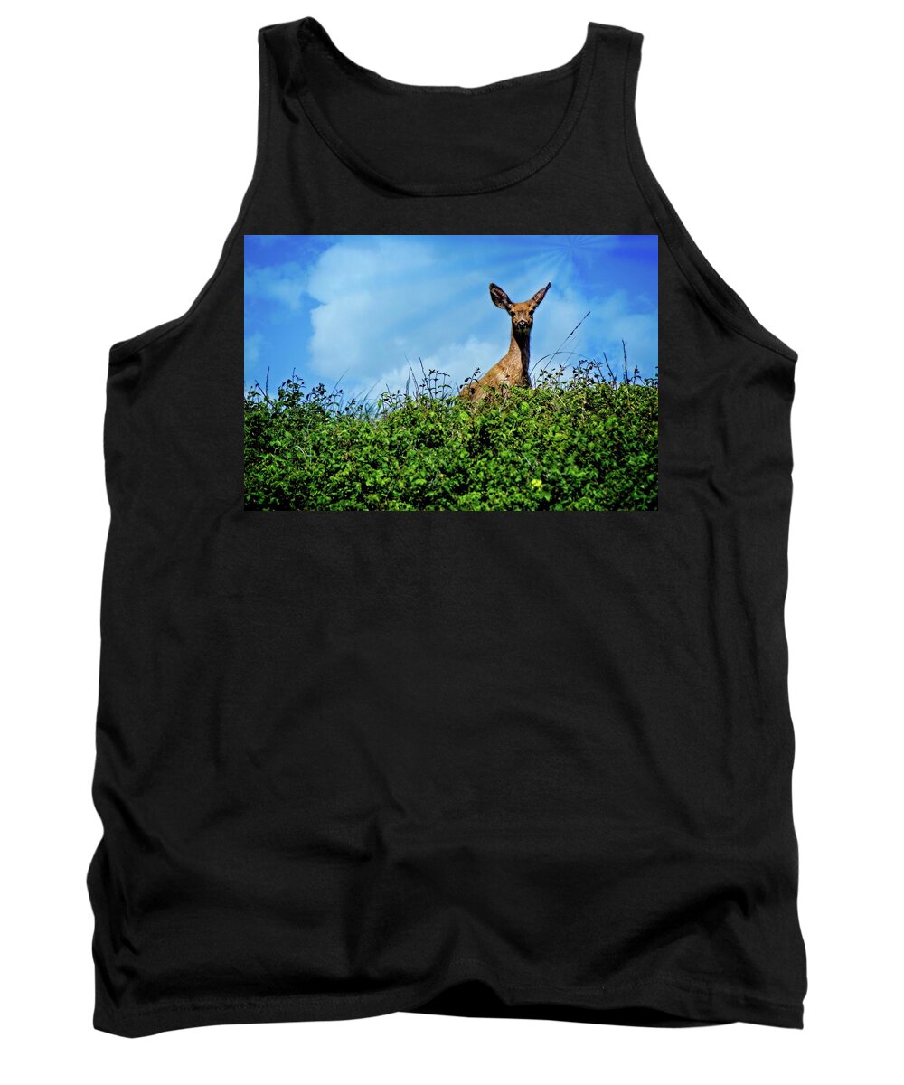 Alone Tank Top featuring the digital art Here's Looking At You Dear by David Desautel