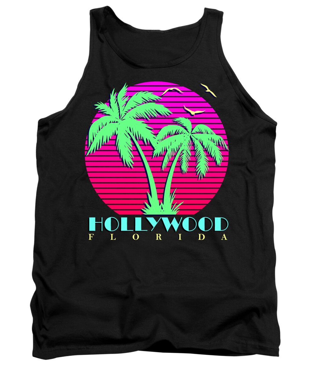 Classic Tank Top featuring the digital art Hollywood Florida by Filip Schpindel