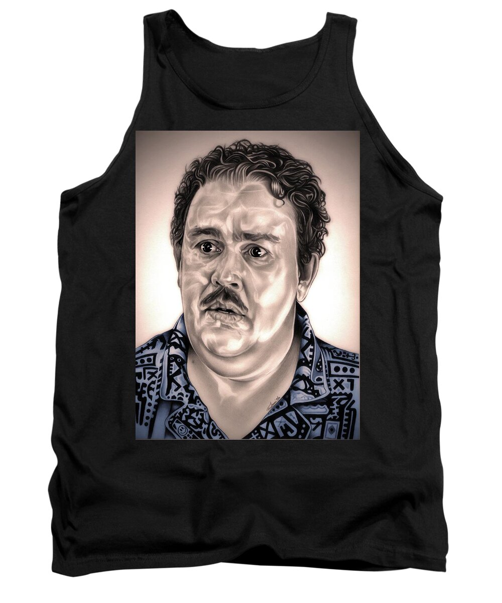 John Candy Tank Top featuring the drawing How about those Bears by Fred Larucci