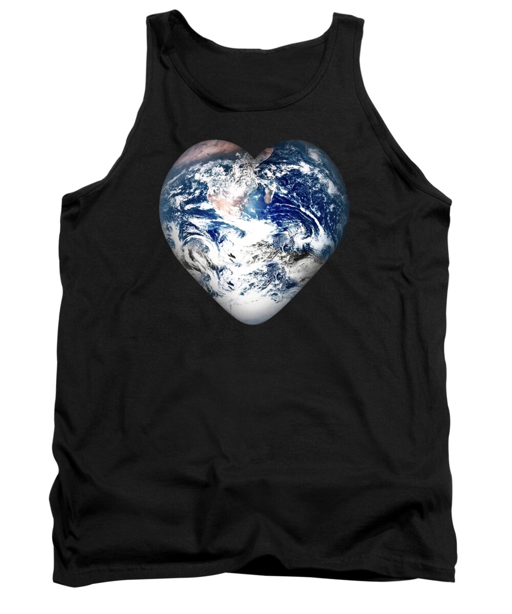 Earth Tank Top featuring the digital art I Love Earth by Gravityx9 Designs