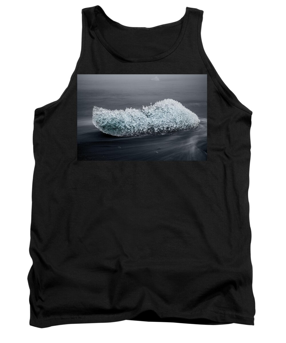 Diamond Beach Tank Top featuring the photograph Iceland - jewel by Olivier Parent