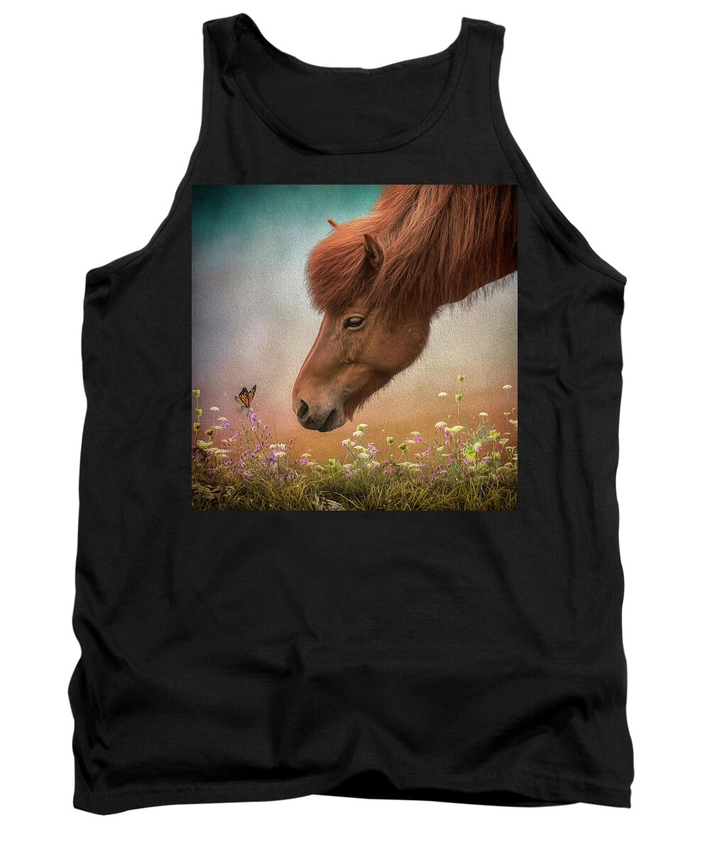 Icelandic Horse Tank Top featuring the digital art Icelandic Horse by Maggy Pease
