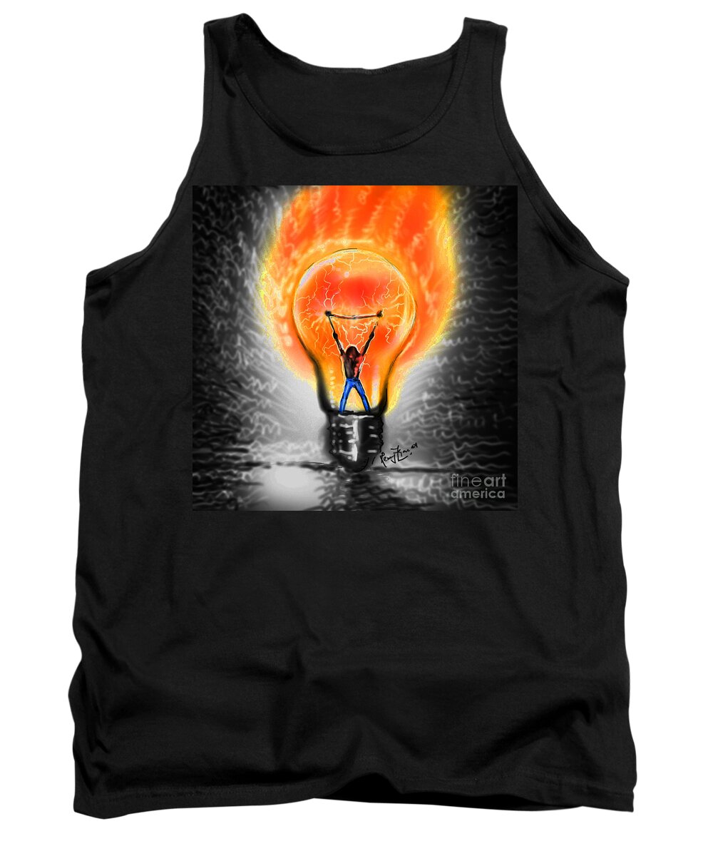 Idea Painting Tank Top featuring the painting Ideas by Remy Francis
