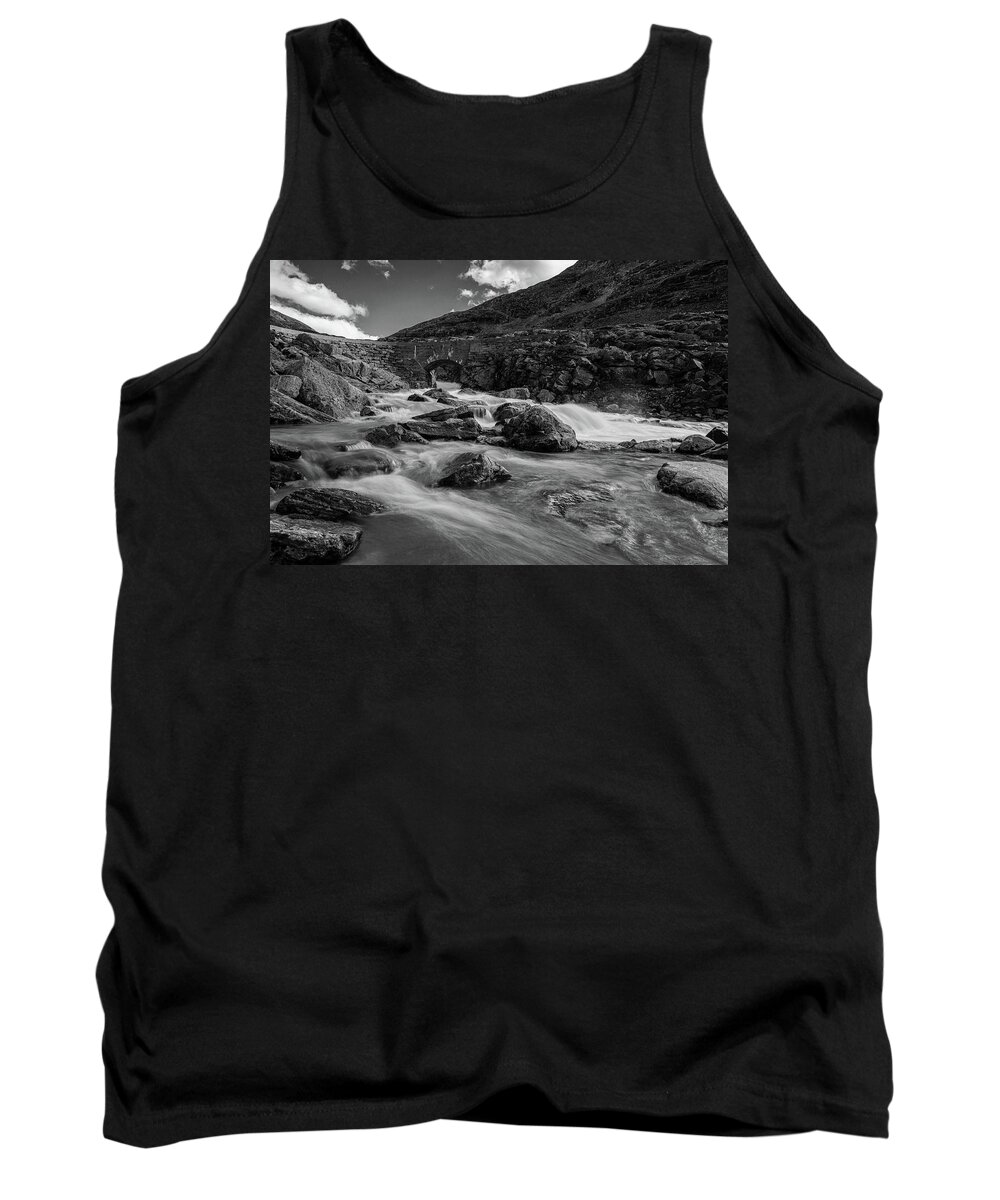 Landscape Tank Top featuring the photograph in the Scandinavian mountains by Andreas Levi