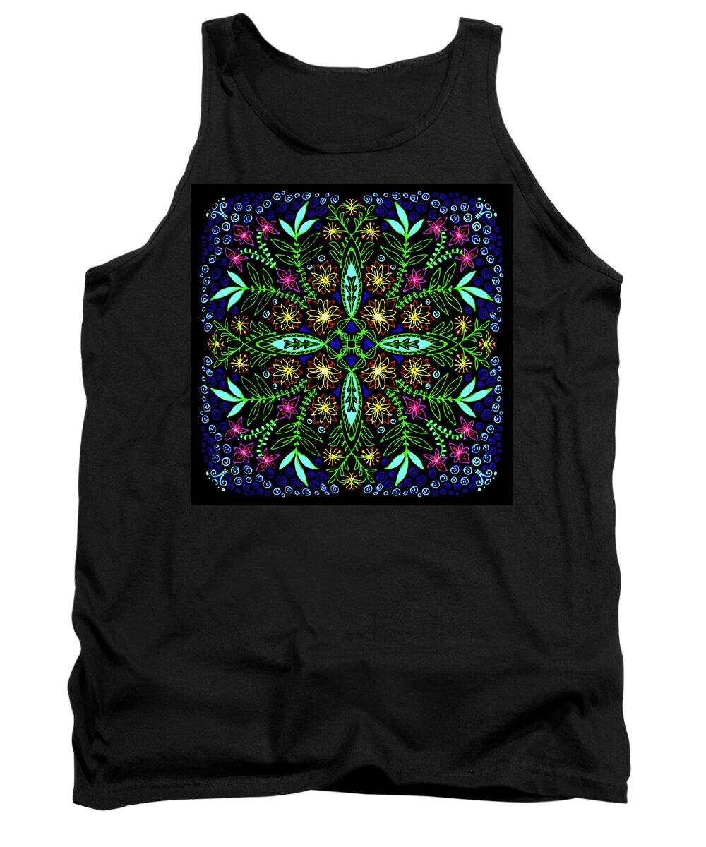  Tank Top featuring the drawing Inner Fire by Angela Treat Lyon