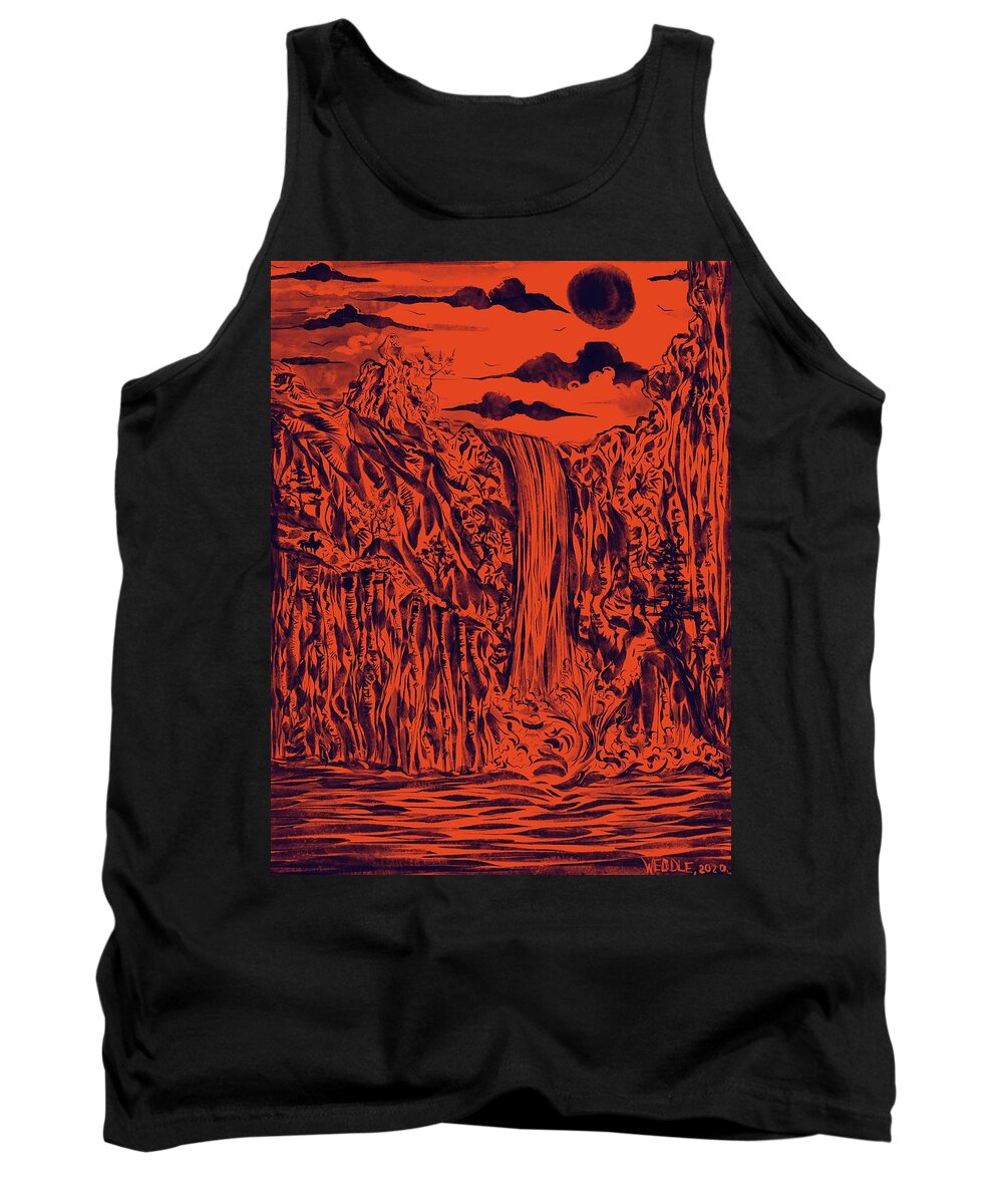 Landscape Tank Top featuring the digital art Iteration by Angela Weddle