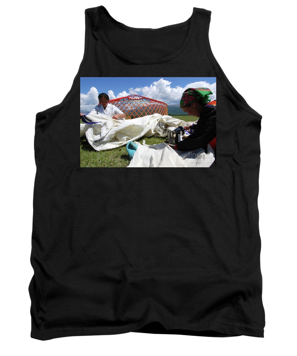 It's Nice To Build A House On The Lawn And Just Live Tank Top featuring the photograph It's nice to build a house on the lawn and just live by Elbegzaya Lkhagvasuren