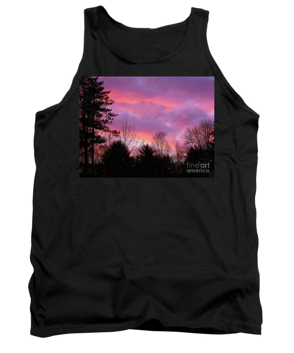 Sunset Tank Top featuring the photograph January Sunset by Eunice Miller