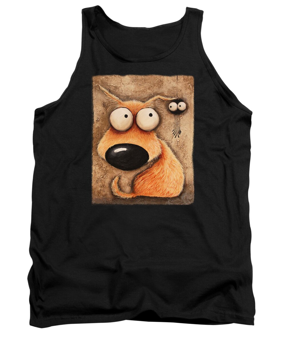 Dog Tank Top featuring the painting Just the two of us by Lucia Stewart