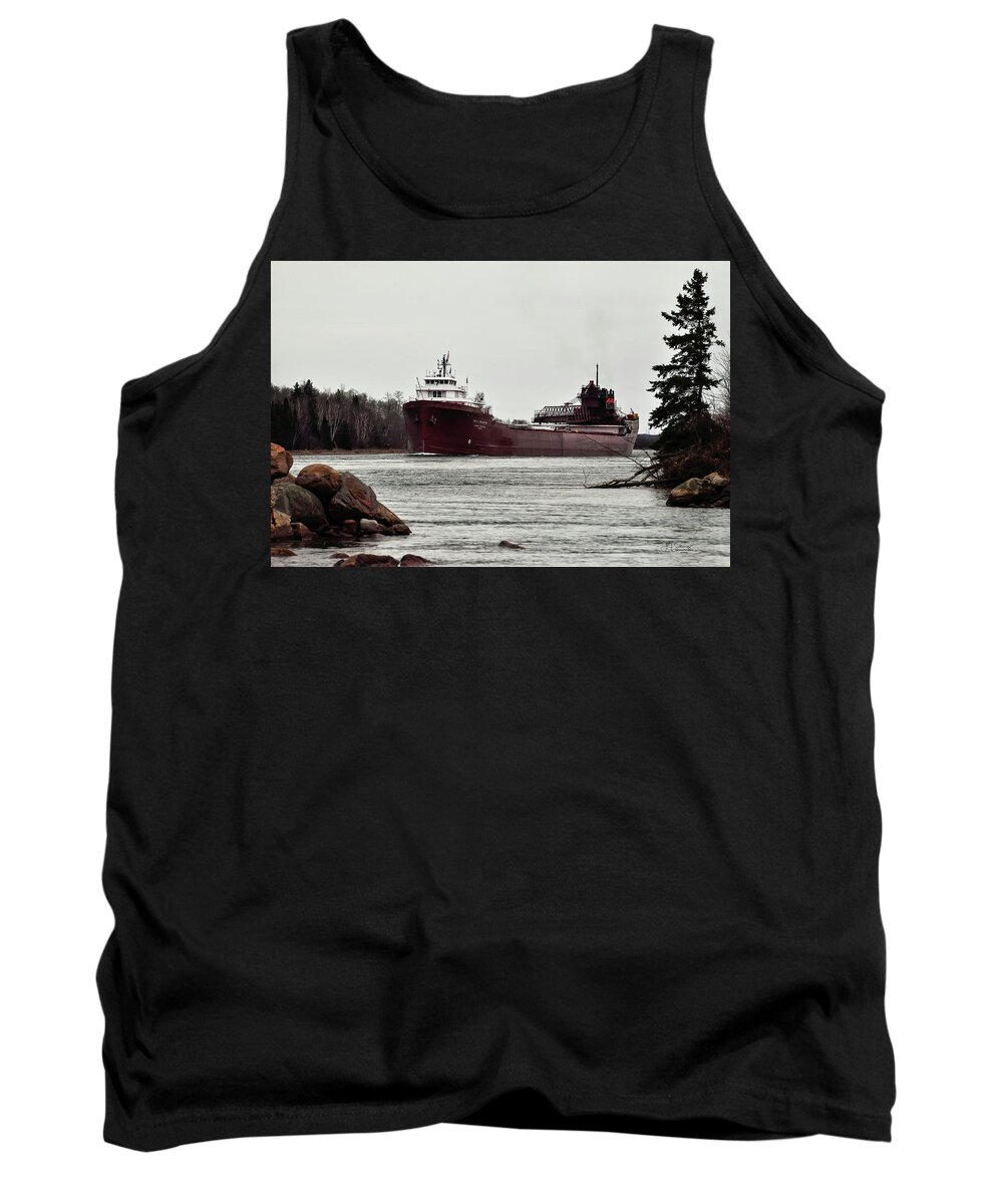 Ship Tank Top featuring the photograph Lee Tregurtha St. Marys River by Allyson Schwartz