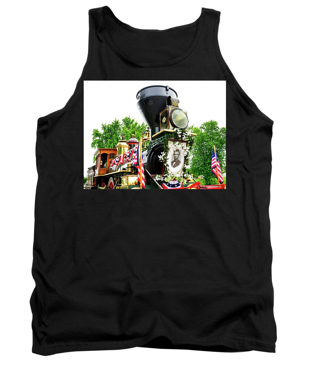 D2-rr-4601 Tank Top featuring the photograph Lincoln's Funeral Train - toned - 4601 by Paul W Faust - Impressions of Light