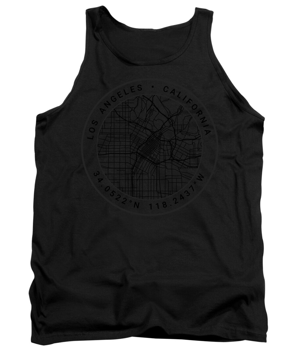 California Tank Top featuring the digital art Los Angeles Map Haven for Outdoor Enthusiasts by Lotus Leafal