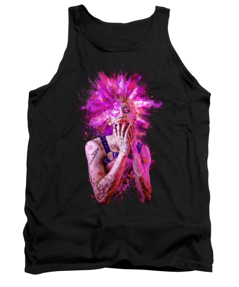 Lust Tank Top featuring the digital art Lust from Seven Deadly Sins by Mario Sanchez Nevado