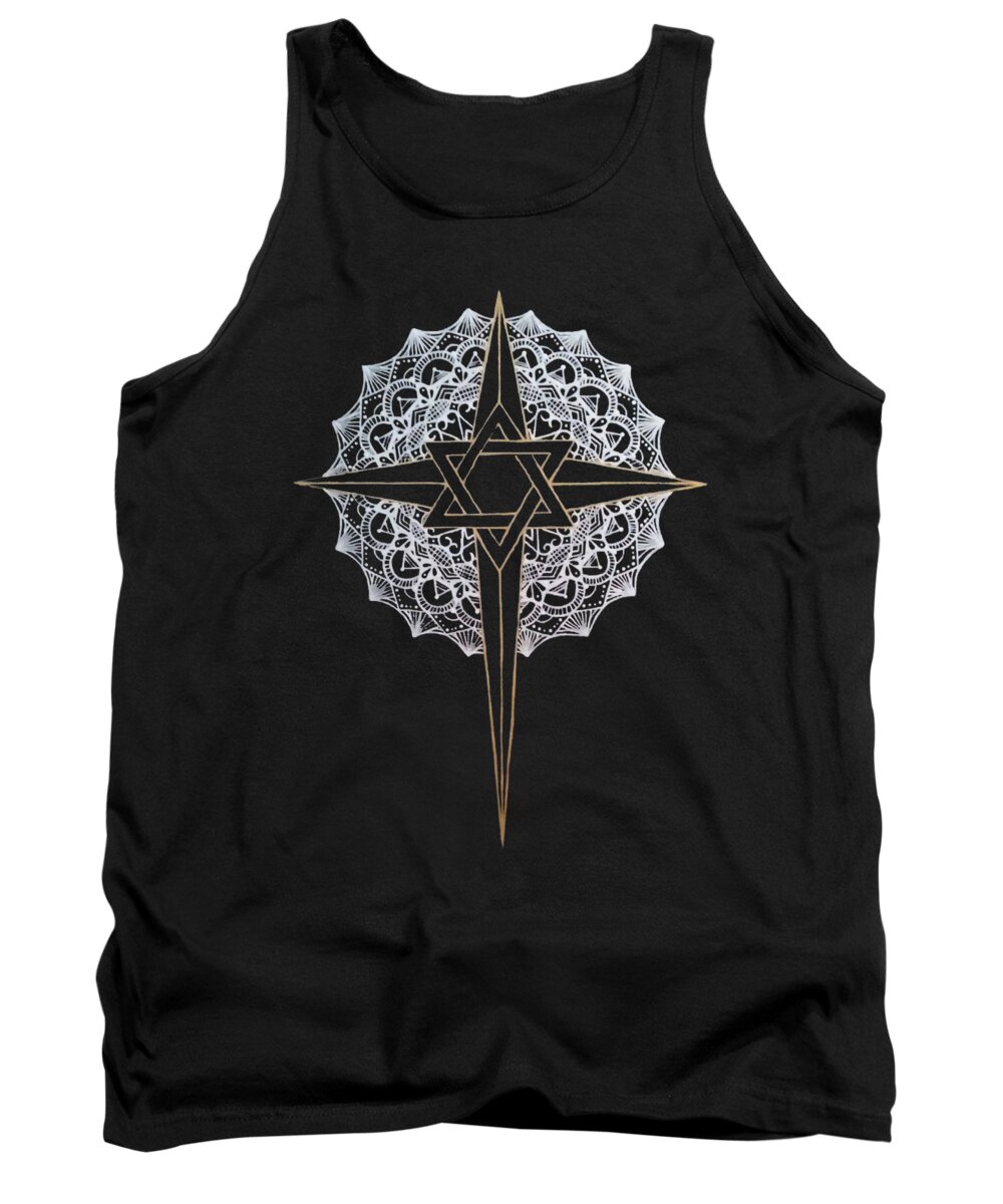 Christian Tank Top featuring the painting Merging Beliefs Mandala by Eseret Art
