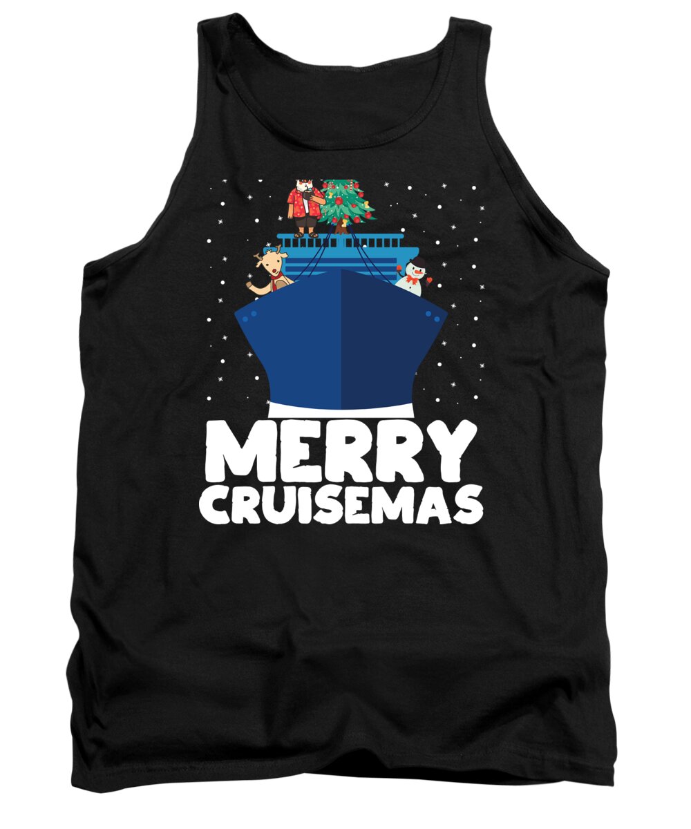 Christmas Tank Top featuring the digital art Merry Cruisemas Christmas Cruise Winter Holidays Gift by Haselshirt