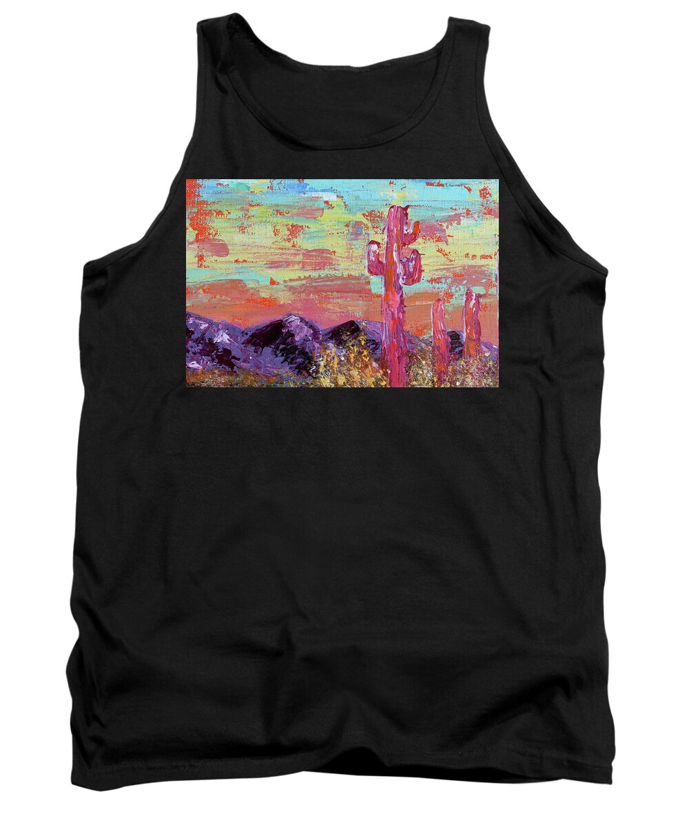 Landscape Tank Top featuring the painting Mirage Fragment by Ashley Wright