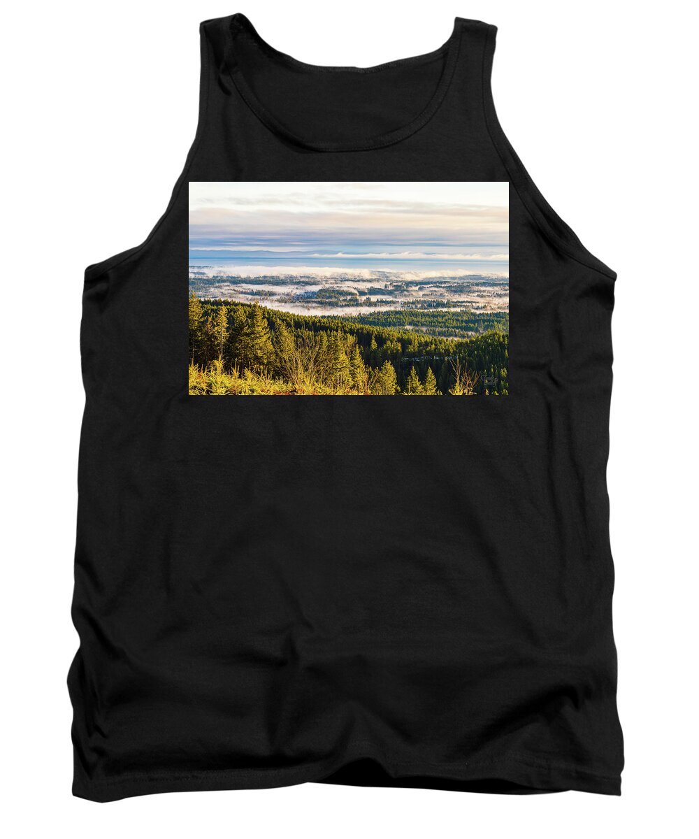 Landscapes Tank Top featuring the photograph Morning Mist by Claude Dalley