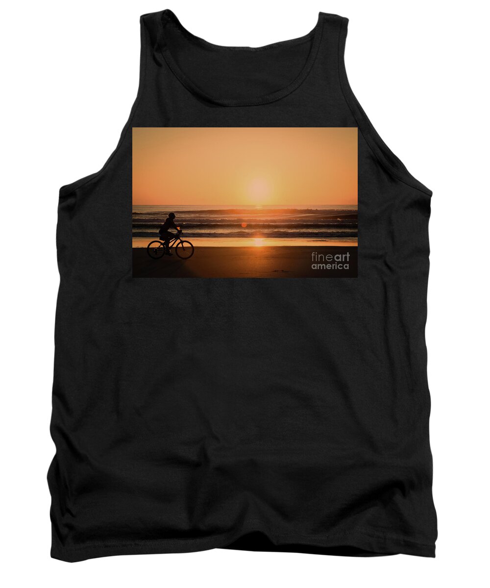 Daytona Beach Tank Top featuring the photograph Morning Ride by Ed Taylor