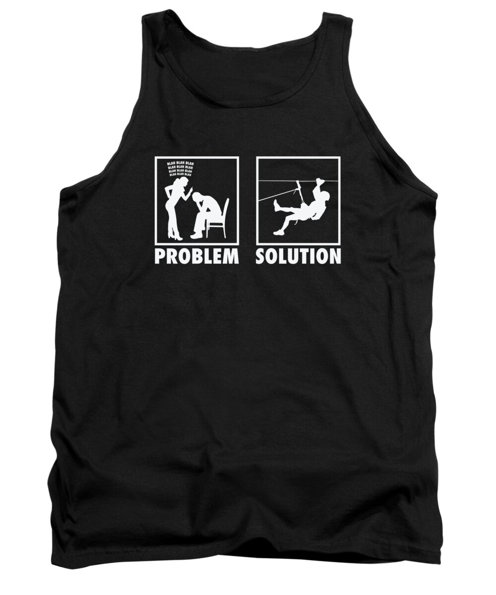 Climbing Tank Top featuring the digital art Mountain Climbing Mountain Climbers Statement Problem Solution by Toms Tee Store