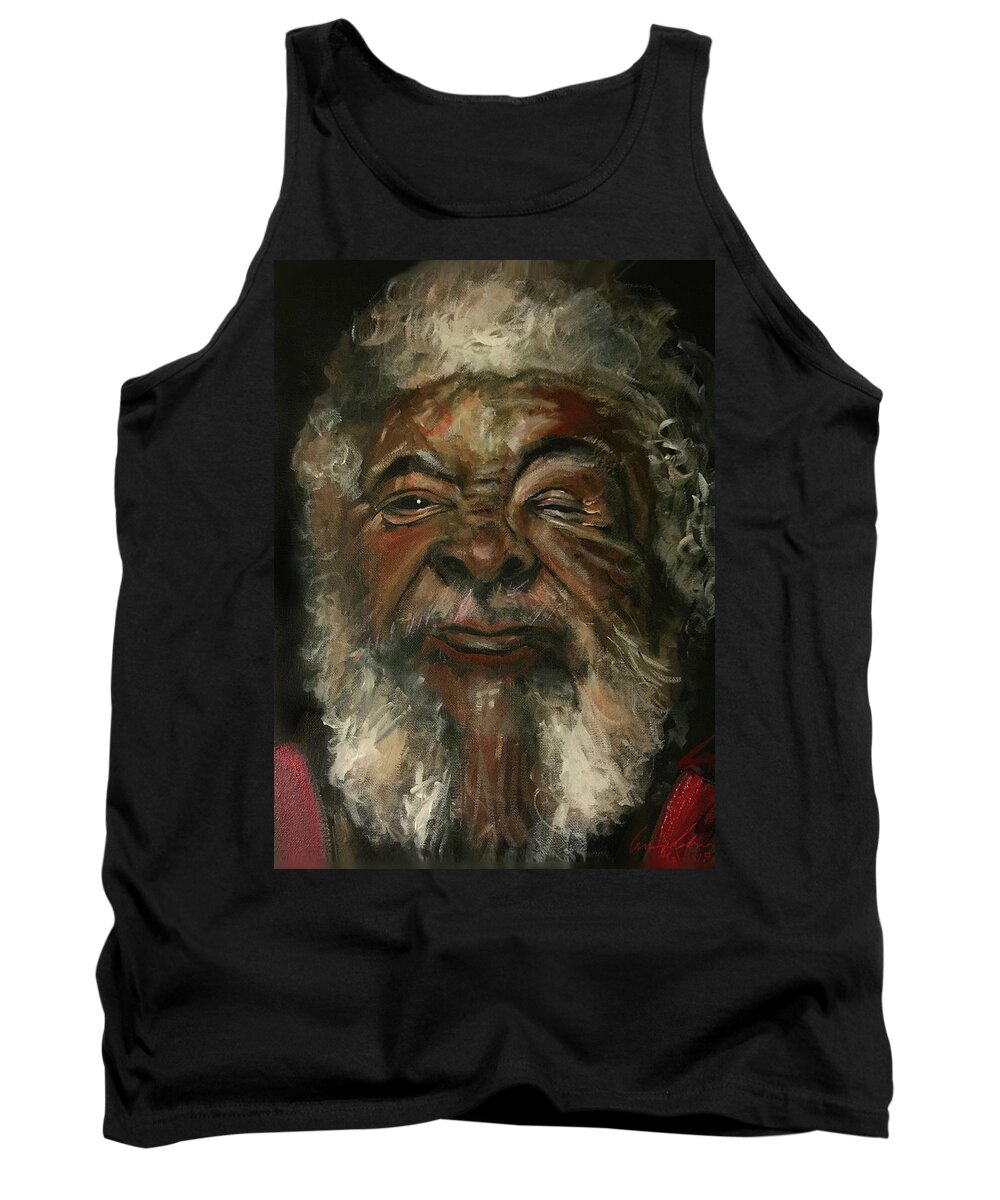 New Orleans Tank Top featuring the painting Mr Okra 2 by Amzie Adams