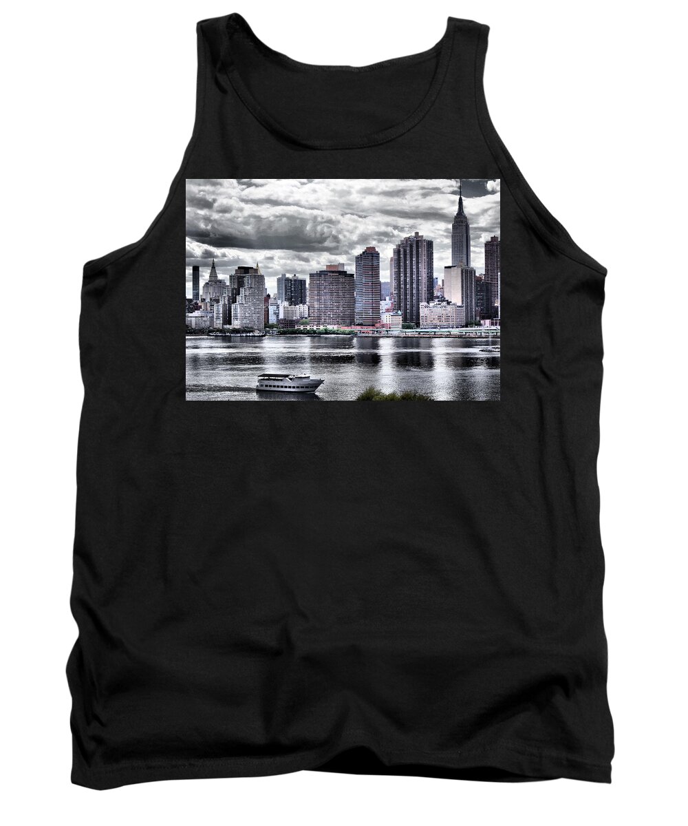 River Tank Top featuring the photograph New York City East River View by Russel Considine