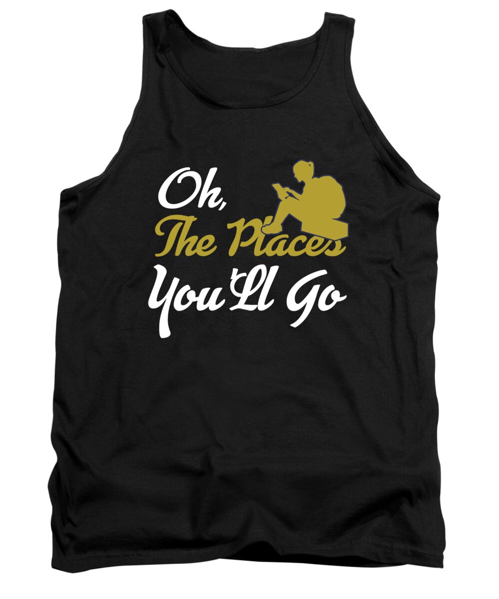 Hobby Tank Top featuring the digital art Oh The Places Youll Go by Jacob Zelazny