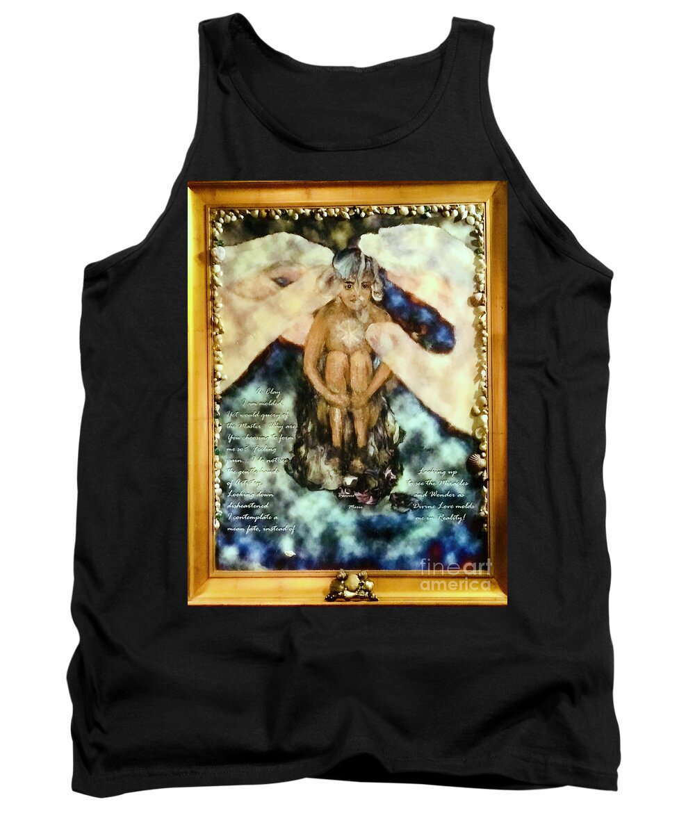 As Clay Tank Top featuring the painting Original framed As Clay by Bonnie Marie
