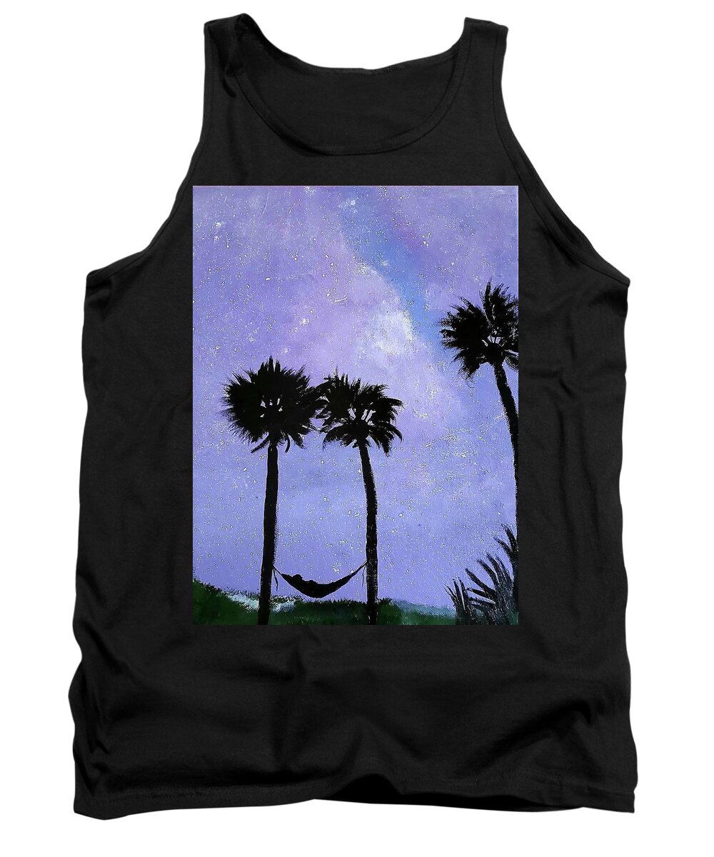  Tank Top featuring the painting Palmetto Night by Amy Kuenzie