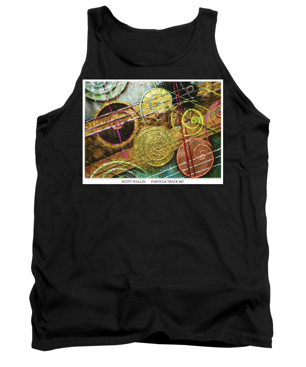 The Particle Track Series Is A Bright Tank Top featuring the painting Particle Track Sixty-seven by Scott Wallin