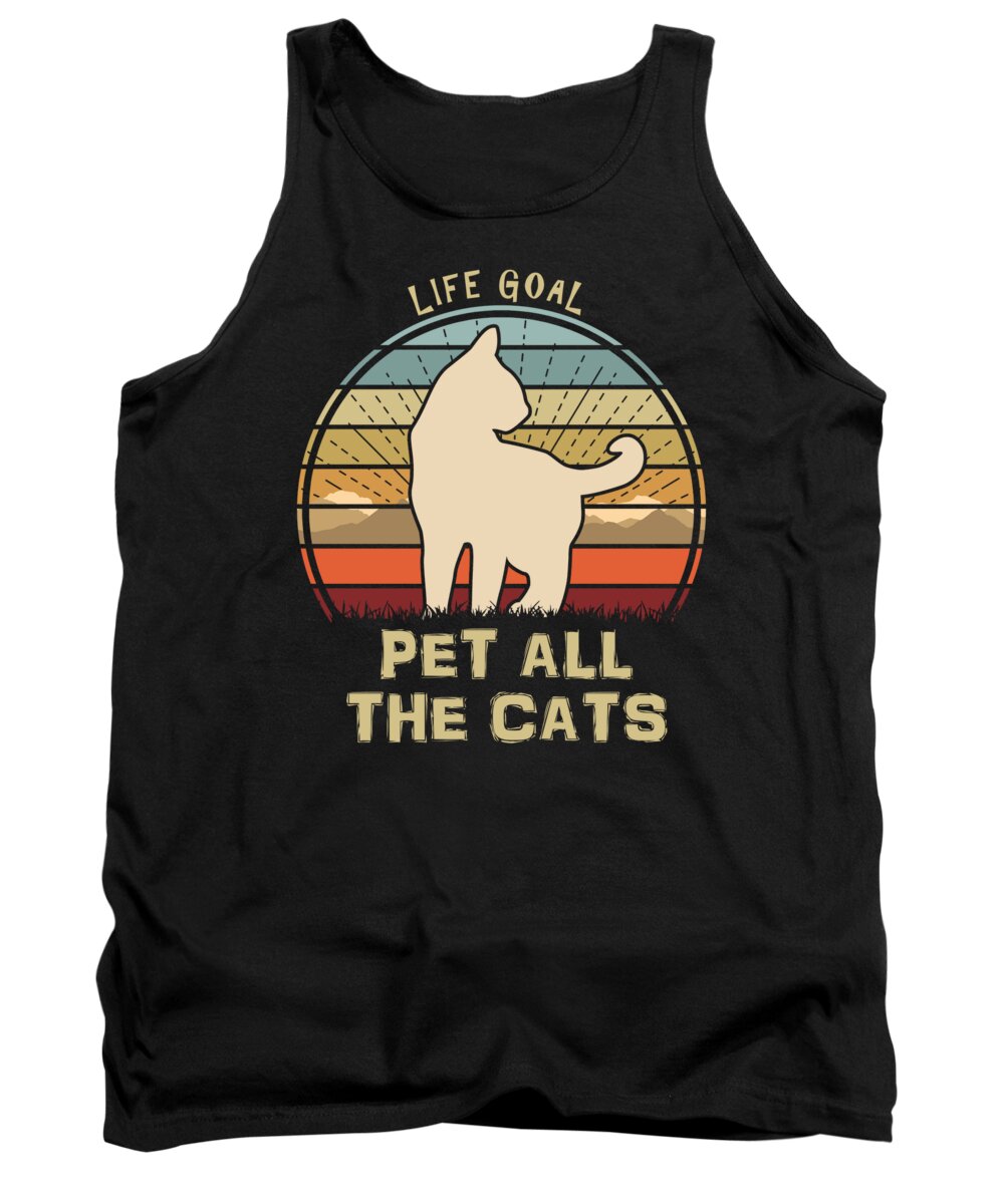 Pet Tank Top featuring the digital art Pet All The Cats Mountains by Filip Schpindel