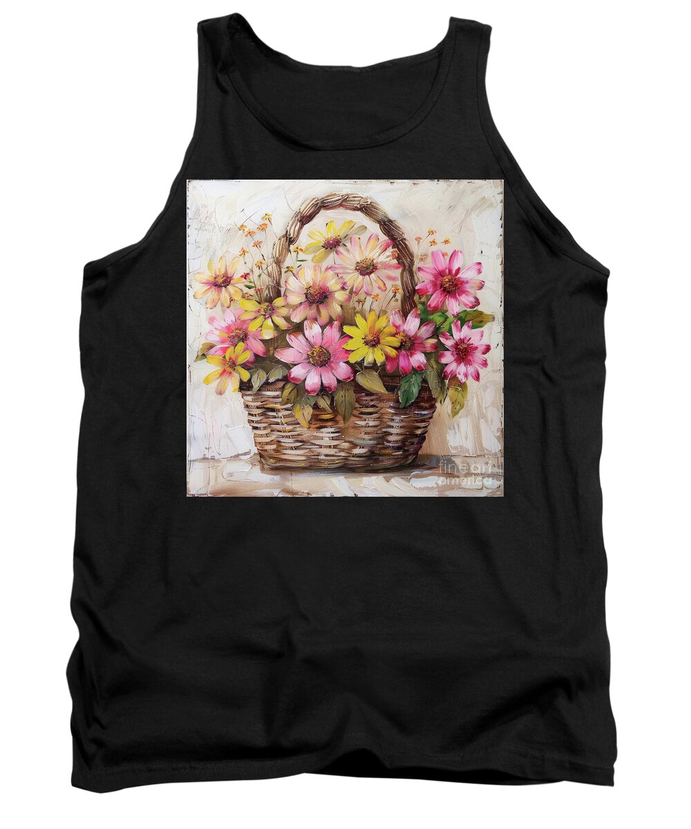 Daisy Flowers Tank Top featuring the digital art Pick Some Daisies by Tina LeCour