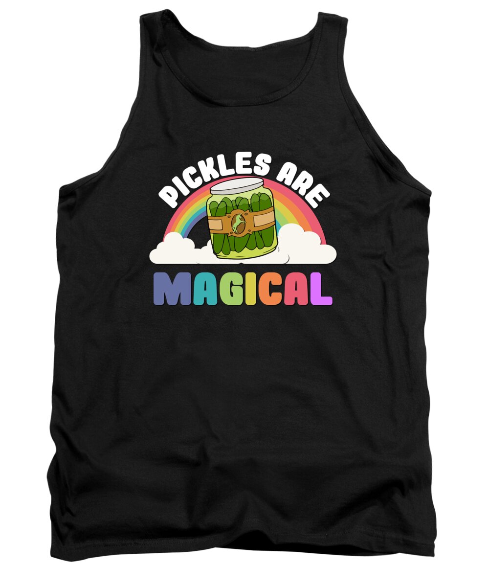 Funny Tank Top featuring the digital art Pickles Are Magical by Flippin Sweet Gear