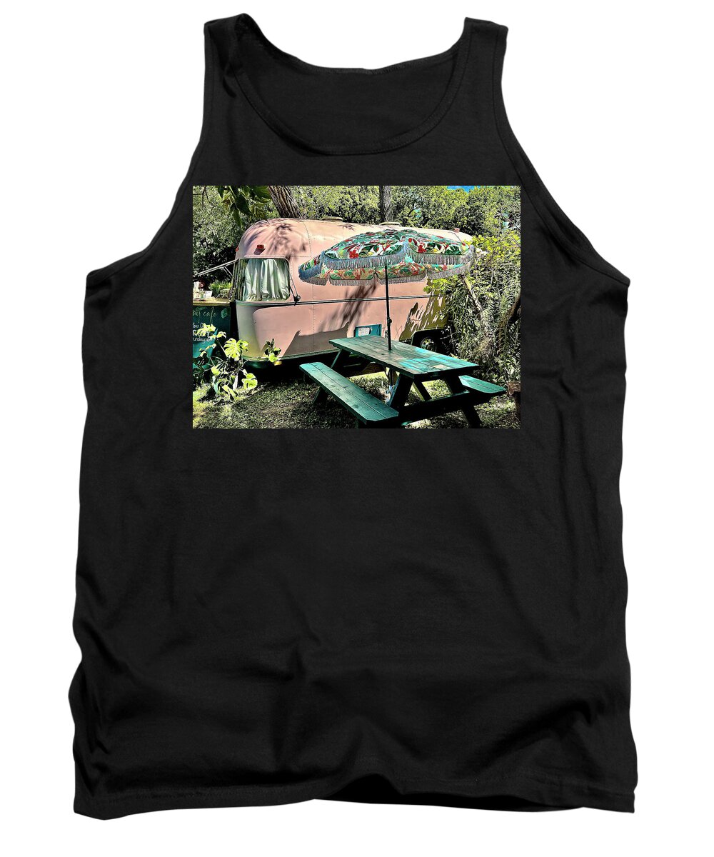 Trailer Tank Top featuring the photograph Picnic Trailer on Toronto Island by Matthew Bamberg