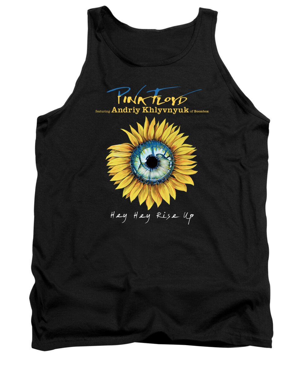 Pink Floyd Tank Top featuring the digital art Pink Floyd - Hey hey Rise up Sunflower by Notorious Artist