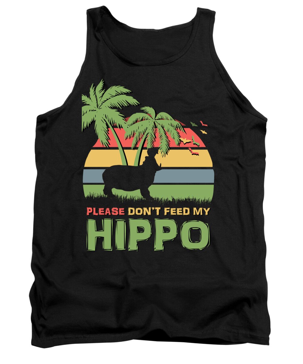 Please Tank Top featuring the digital art Please Dont Feed My Hippo by Filip Schpindel