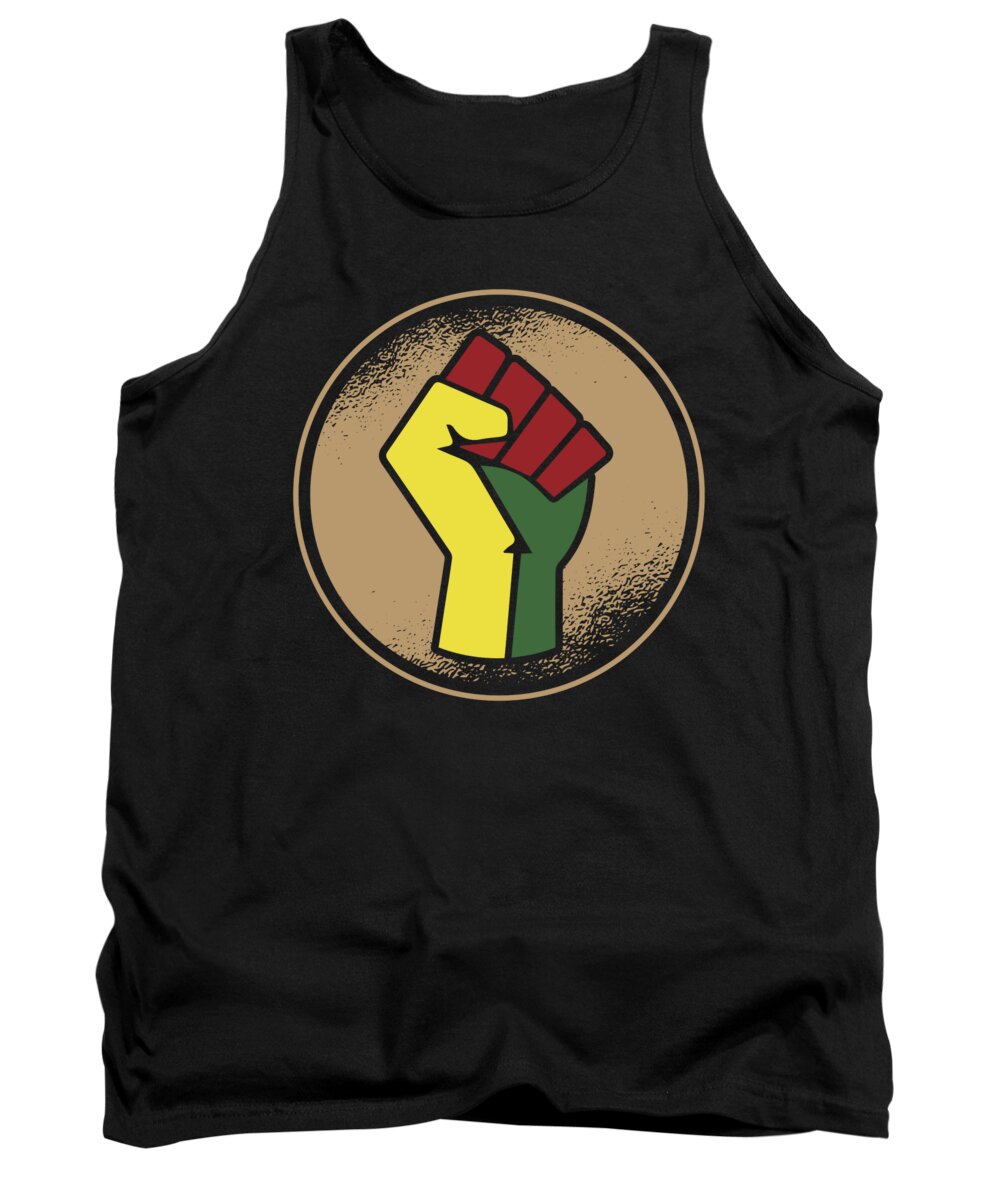 Juneteenth Tank Top featuring the digital art Pride Black History Month 19 June 1865 - Juneteenth by Crazy Squirrel
