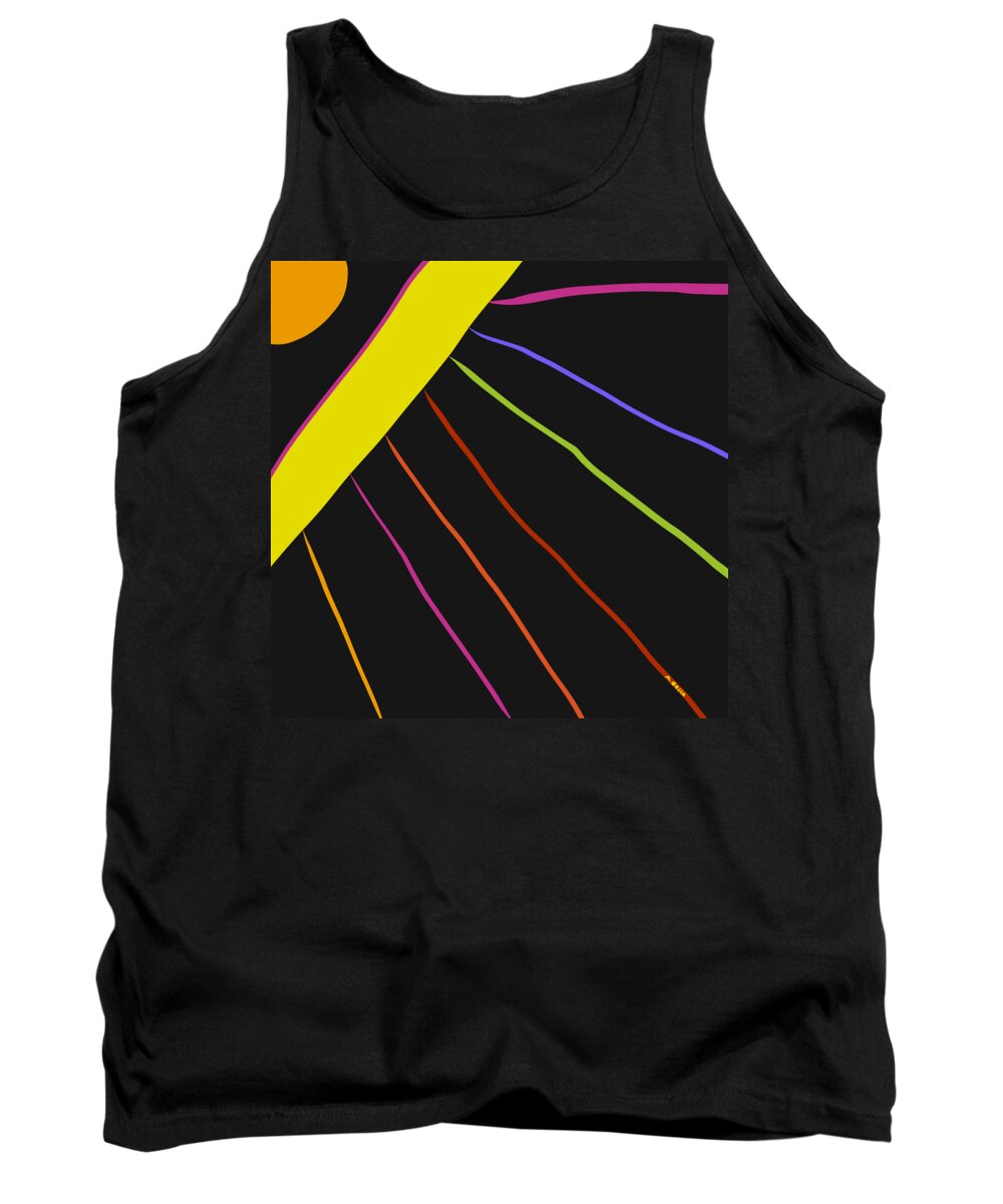 Sun Tank Top featuring the digital art Rays of Light by Aisha Isabelle