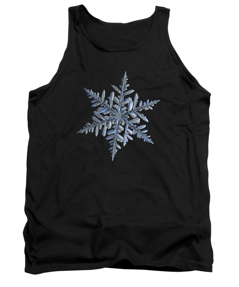 Snowflake Tank Top featuring the photograph Real snowflake 2018-12-18_3 by Alexey Kljatov