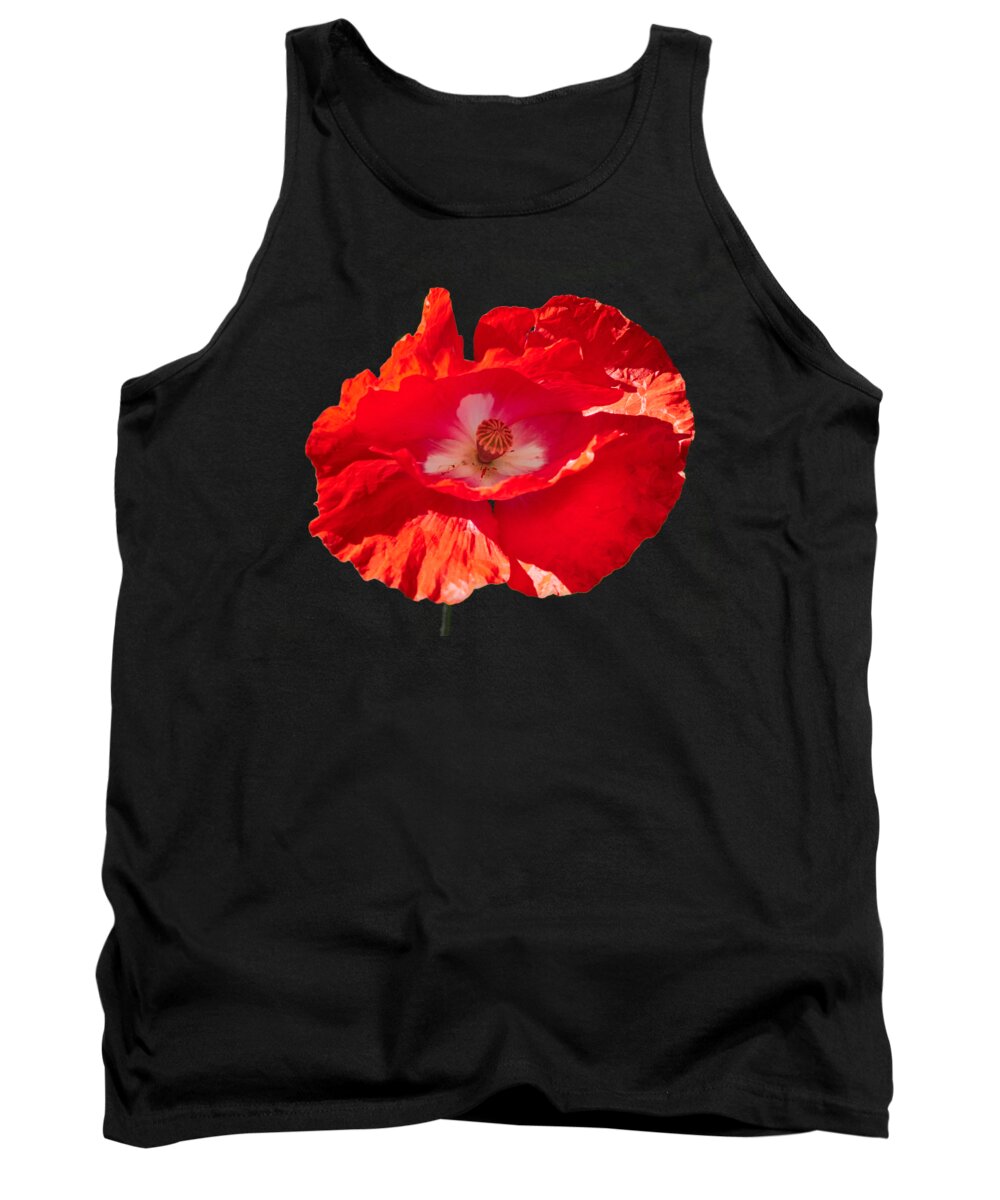 Finland Tank Top featuring the photograph Red Poppy number 5 by Jouko Lehto