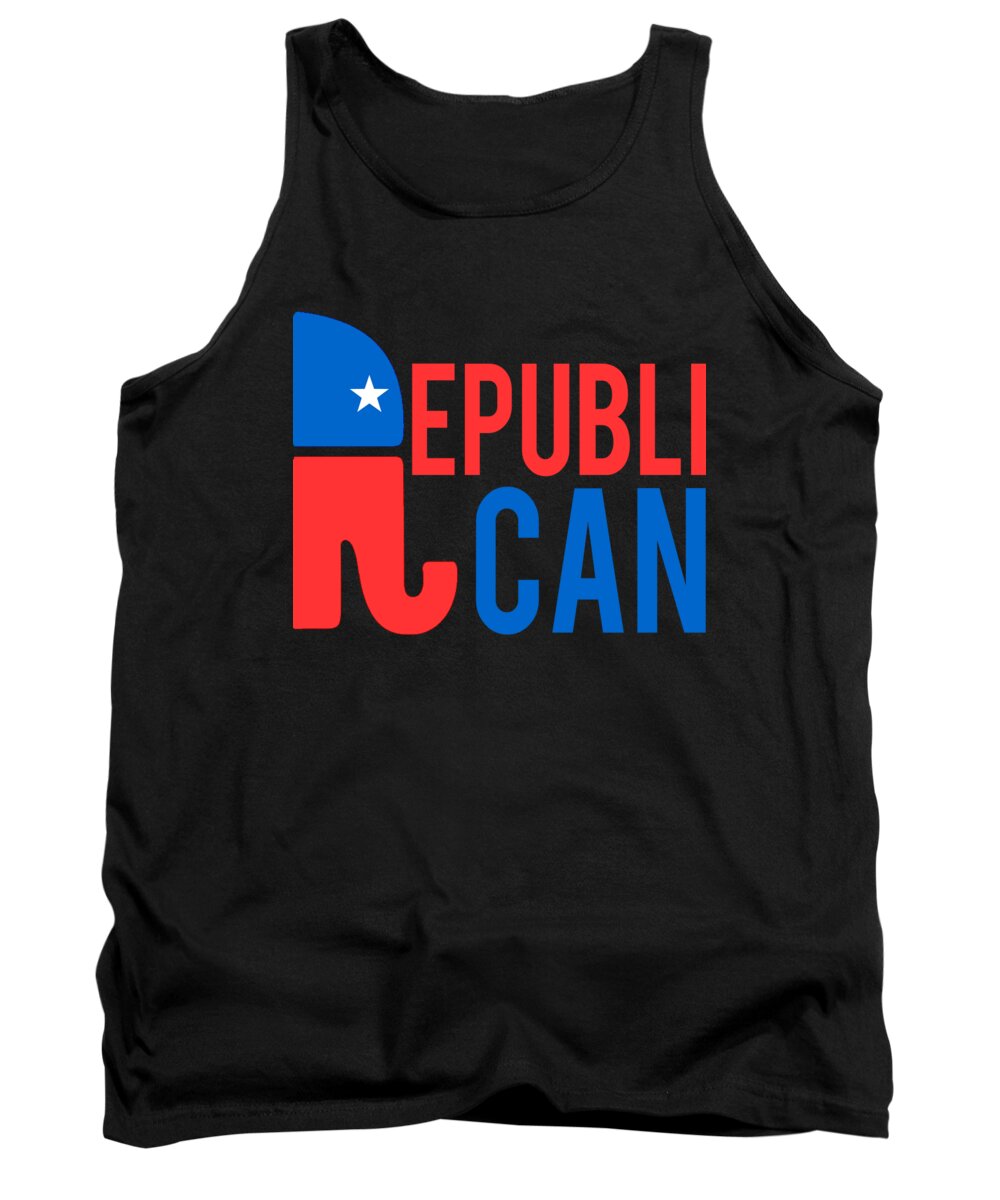 Cool Tank Top featuring the digital art Republican Republi Can Do Anything by Flippin Sweet Gear
