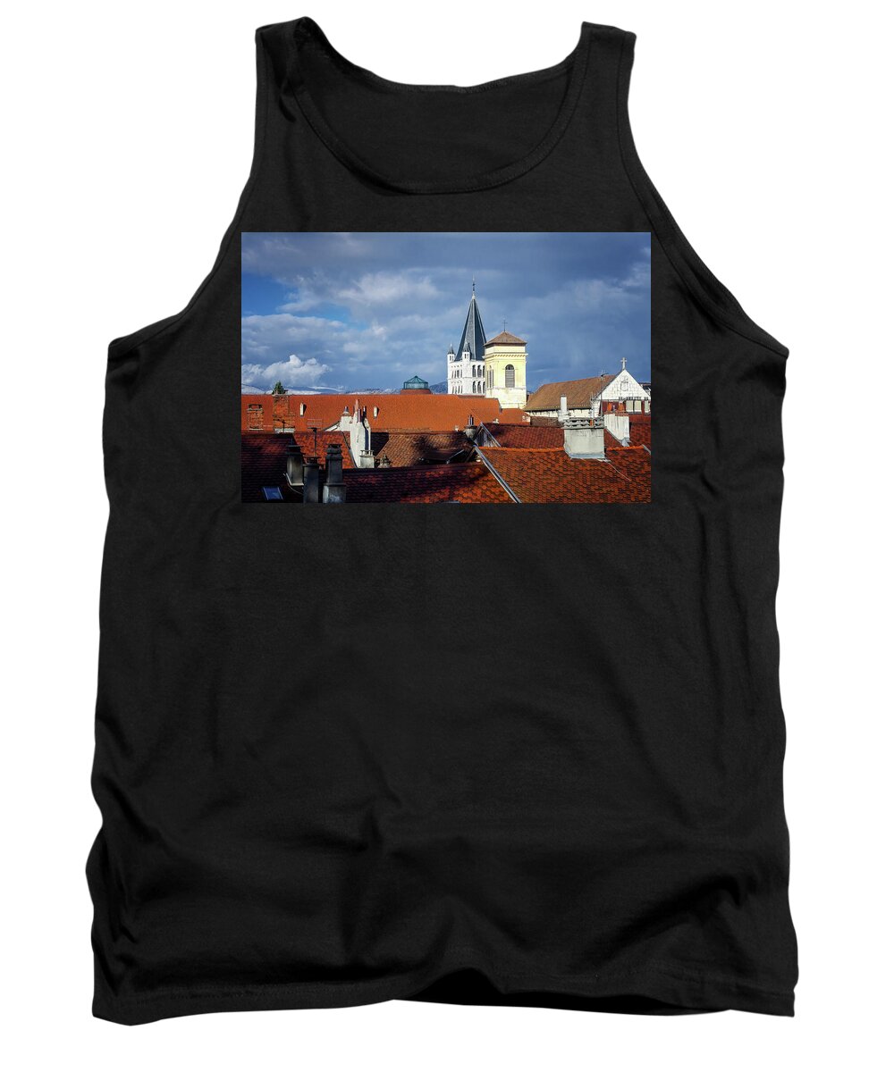 Medieval Tank Top featuring the photograph Roofs of Annecy by Steven Nelson