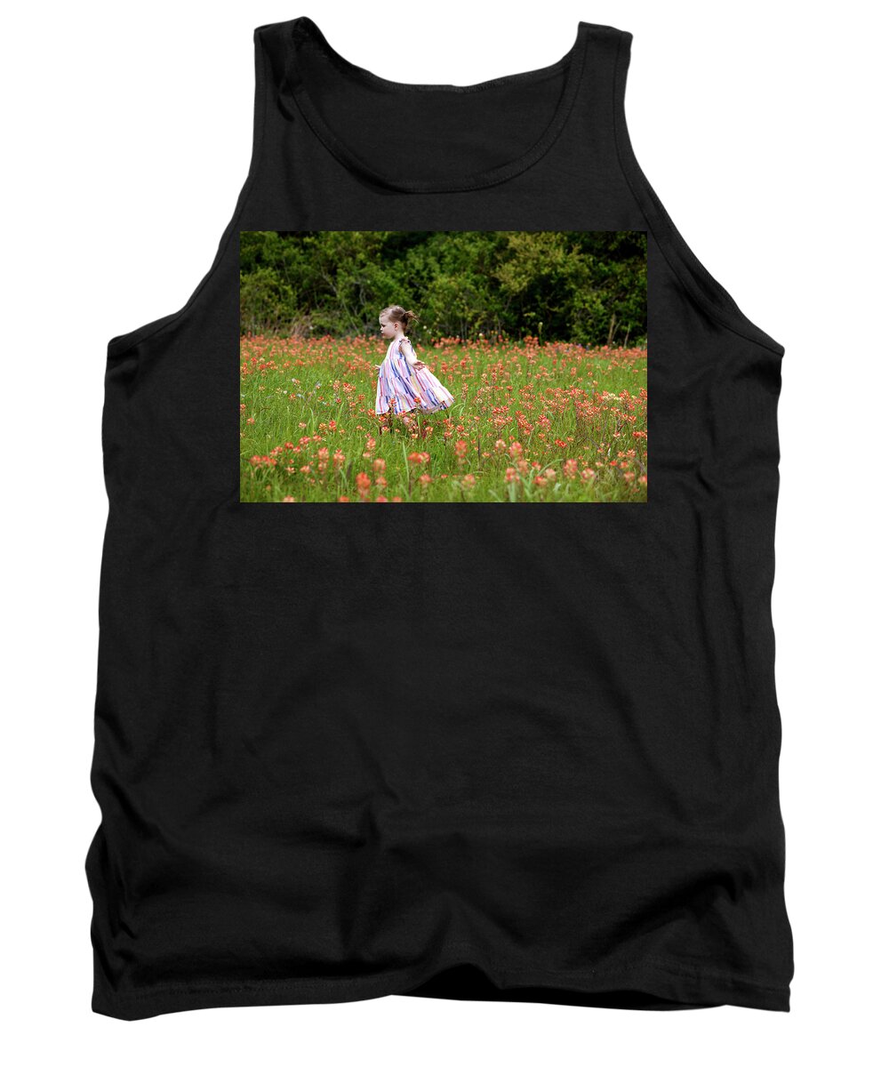 Child Tank Top featuring the photograph Sailing Through the Flowers by Gerard Harrison