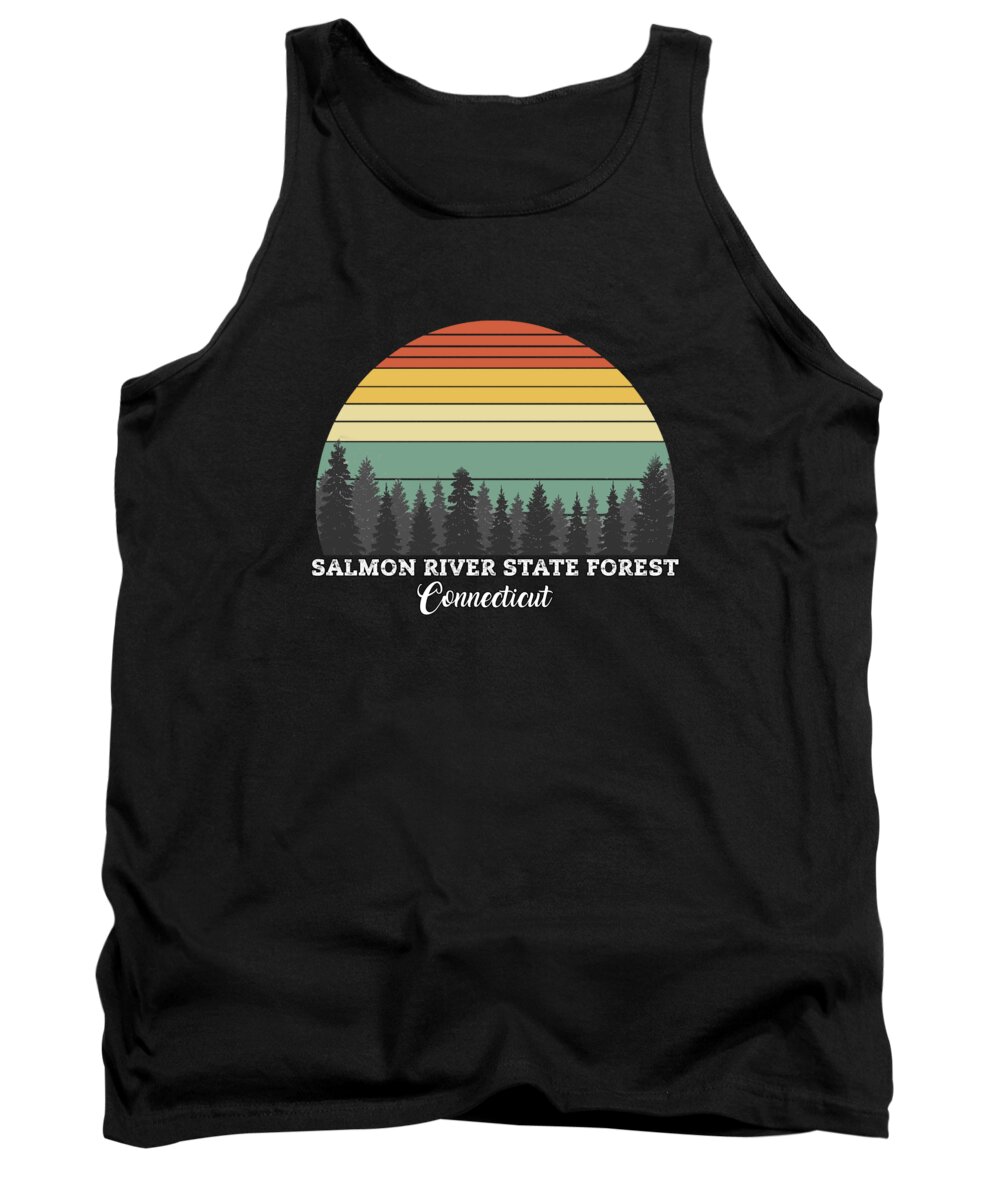 Salmon River State Forest Tank Top featuring the drawing Salmon River State Forest Connecticut by Bruno