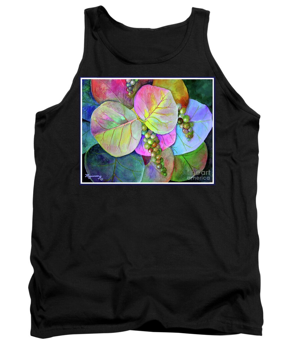 Painting Tank Top featuring the painting Sea Grapes by Mariarosa Rockefeller