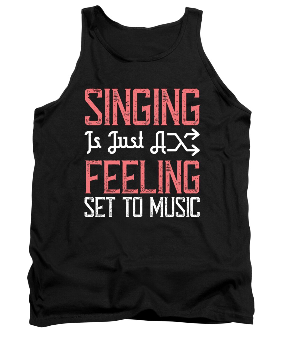 Lover Tank Top featuring the digital art Singing is just a feeling set to music by Jacob Zelazny