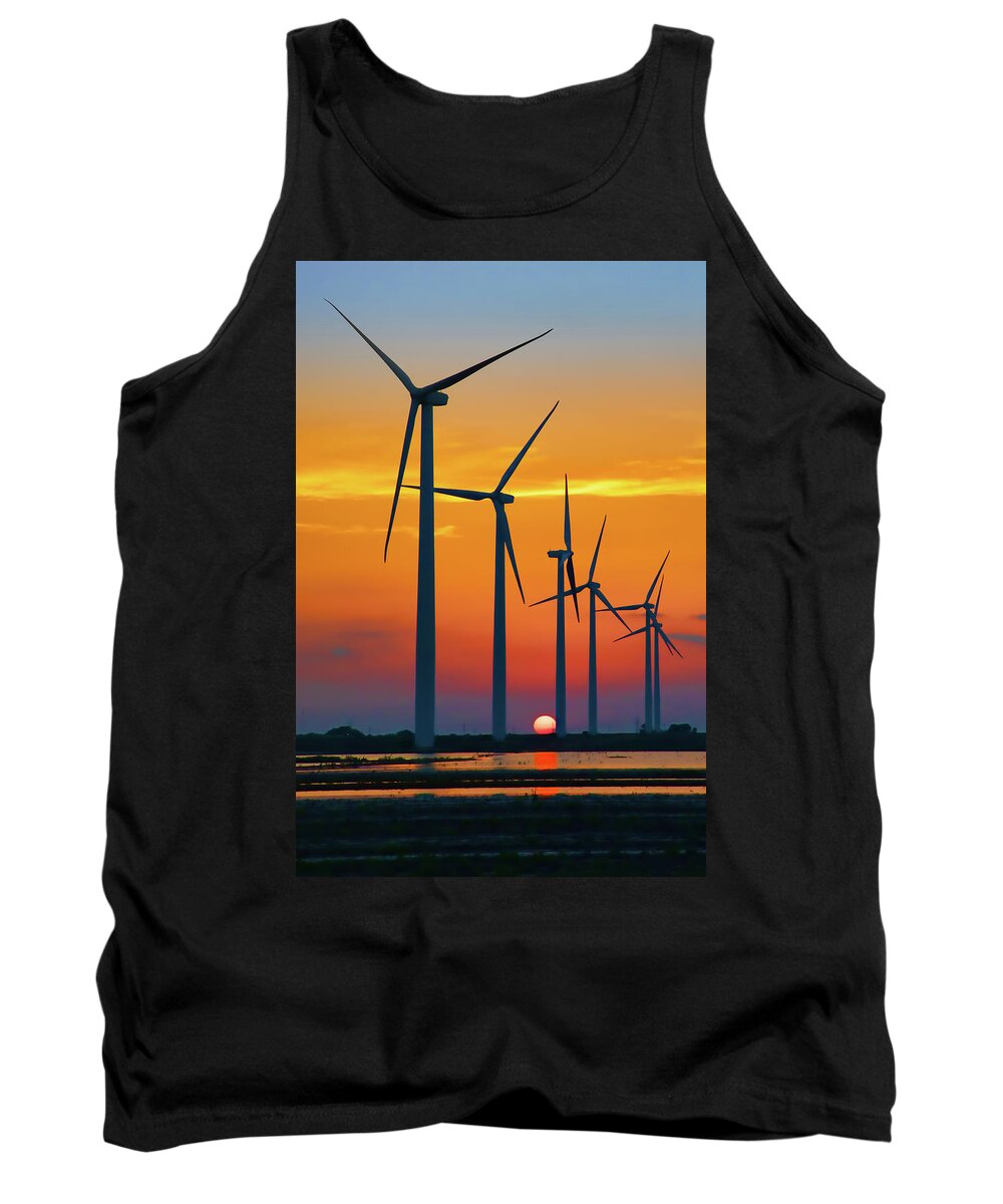 Wind Tank Top featuring the photograph Six in a Row by Steve Templeton